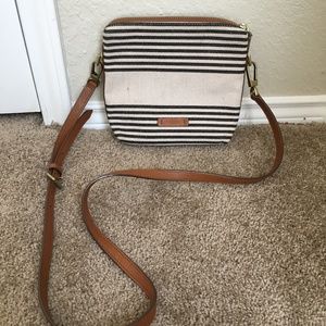 Fossil Small Striped Crossbody Maya Cornflower